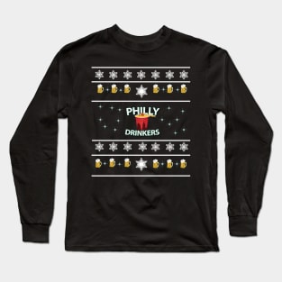 Philly Drinkers Ugly Sweater Long Sleeve T-Shirt